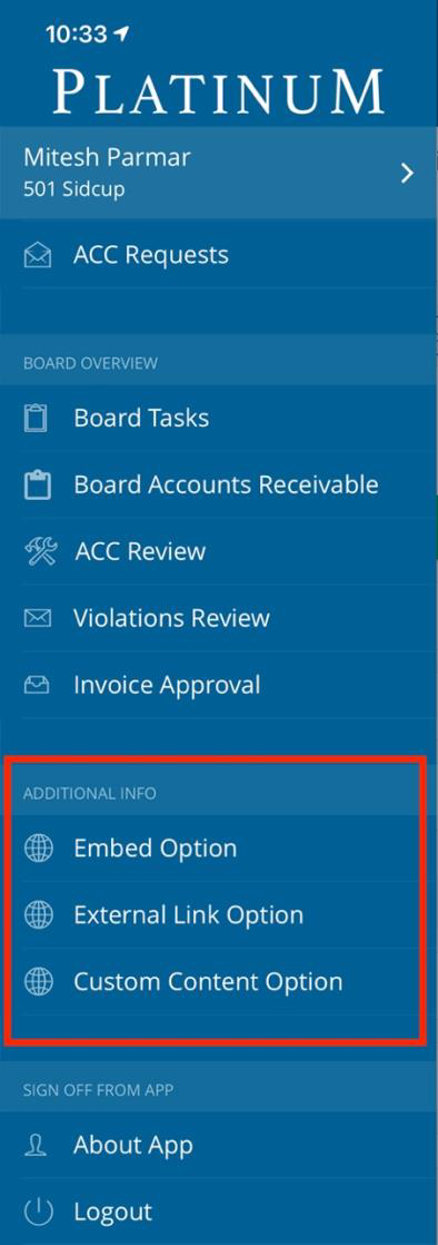 Custom Content for Mobile App