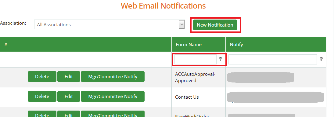 Set Up Web Email Notifications